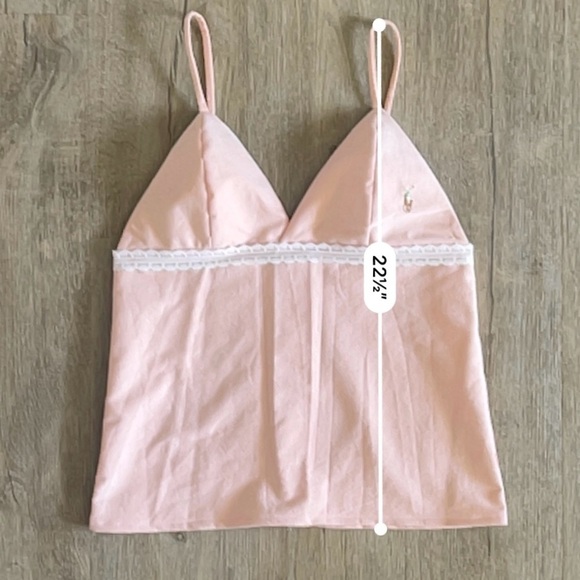 Reworked Ralph Lauren Coquette
Babydoll Lace-Trim Vest Top - Pastel Pink -Size S - Picture 8 of 8